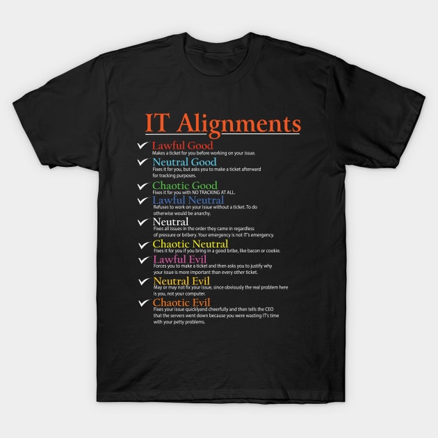 IT Alignments T-Shirt by Hinokart